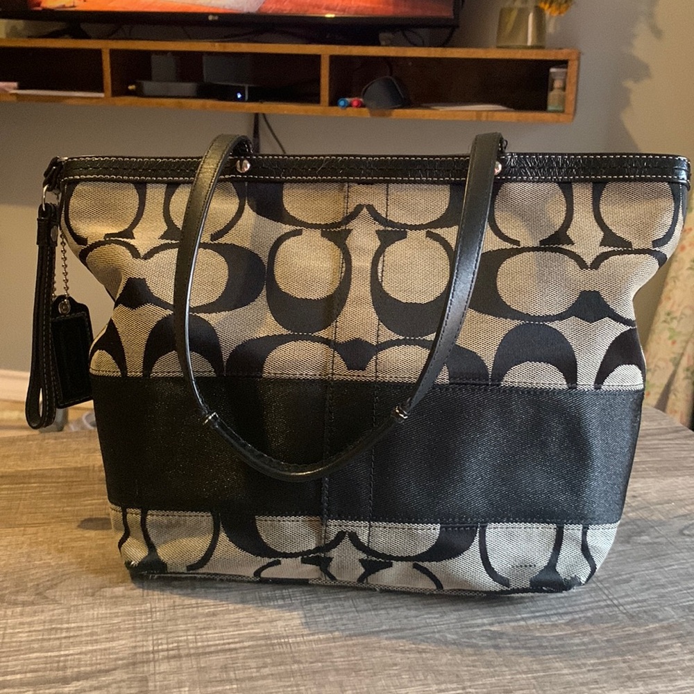 Coach monogram shoulder bag